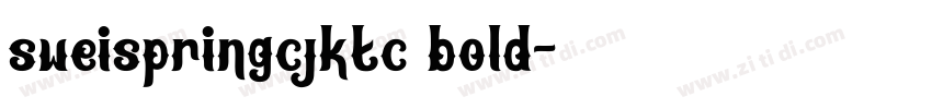 sweispringcjktc bold字体转换